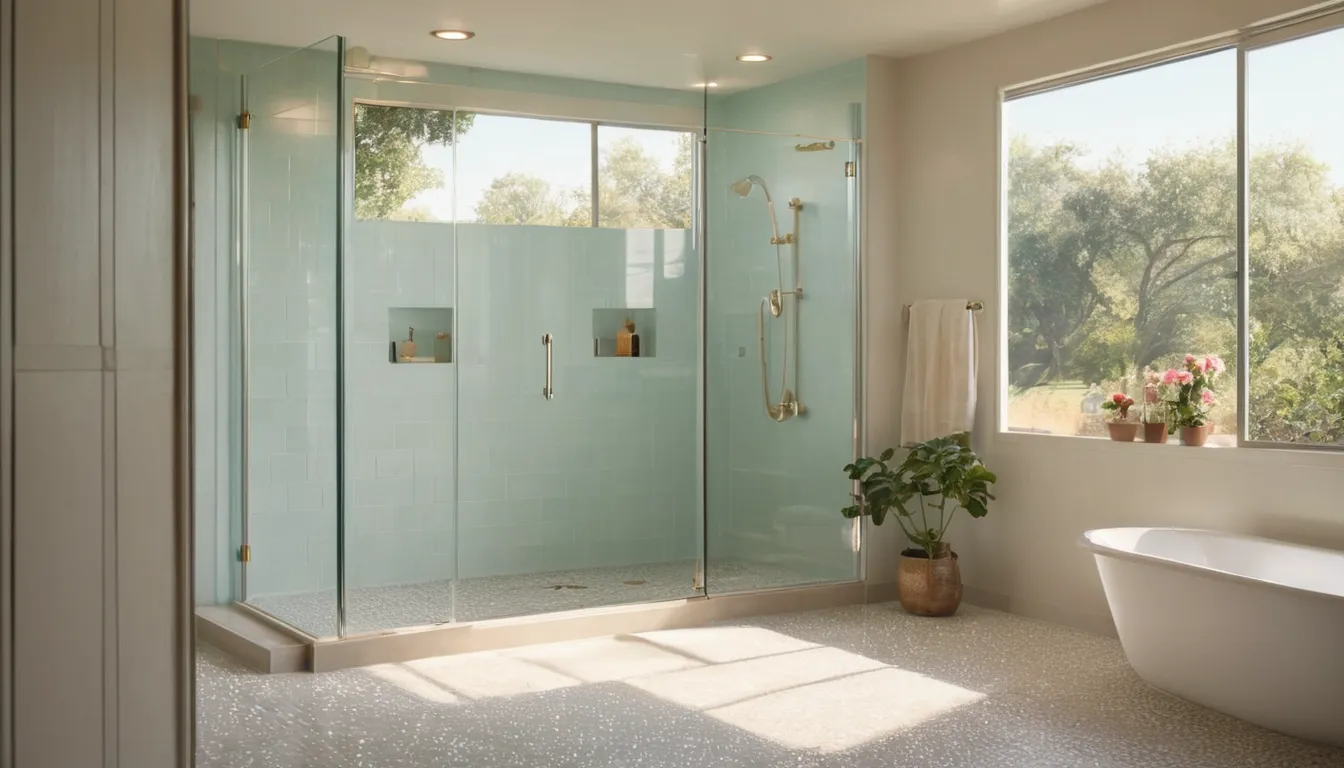 A bright, updated bathroom with a walk-in shower in a Kenner home